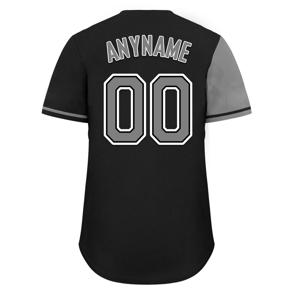 Custom Gray Black Skull Fashion Personalized Authentic Baseball Jersey BSBJ01-D017160 - Coolcustomize