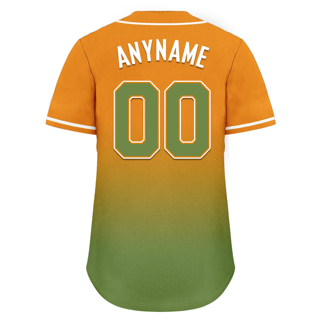 Custom Orange Green Fade Fashion Personalized Authentic Baseball Jersey BSBJ01-D0a70b9 - Coolcustomize