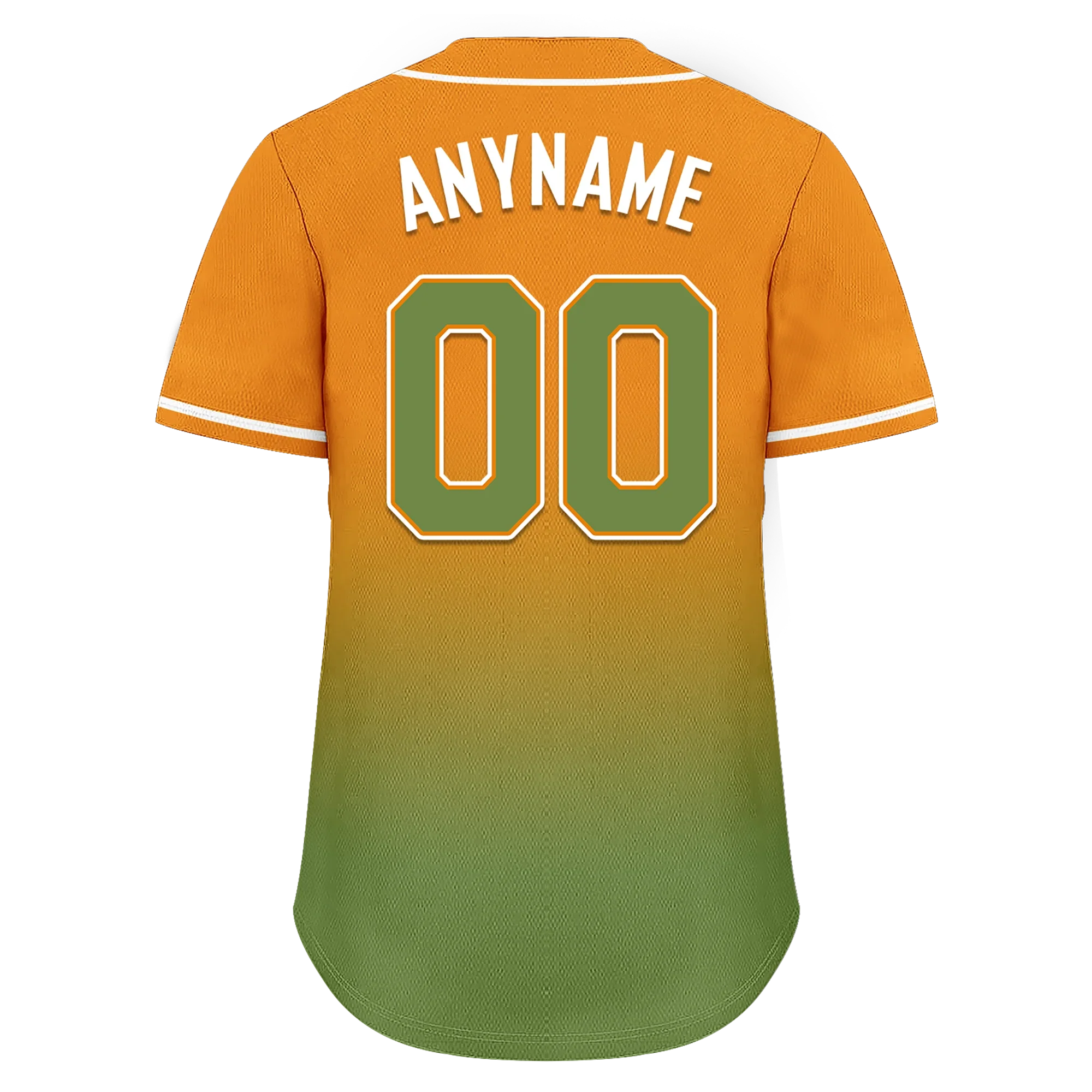 Custom Orange Green Fade Fashion Personalized Authentic Baseball Jersey BSBJ01-D0a70b9 - Coolcustomize