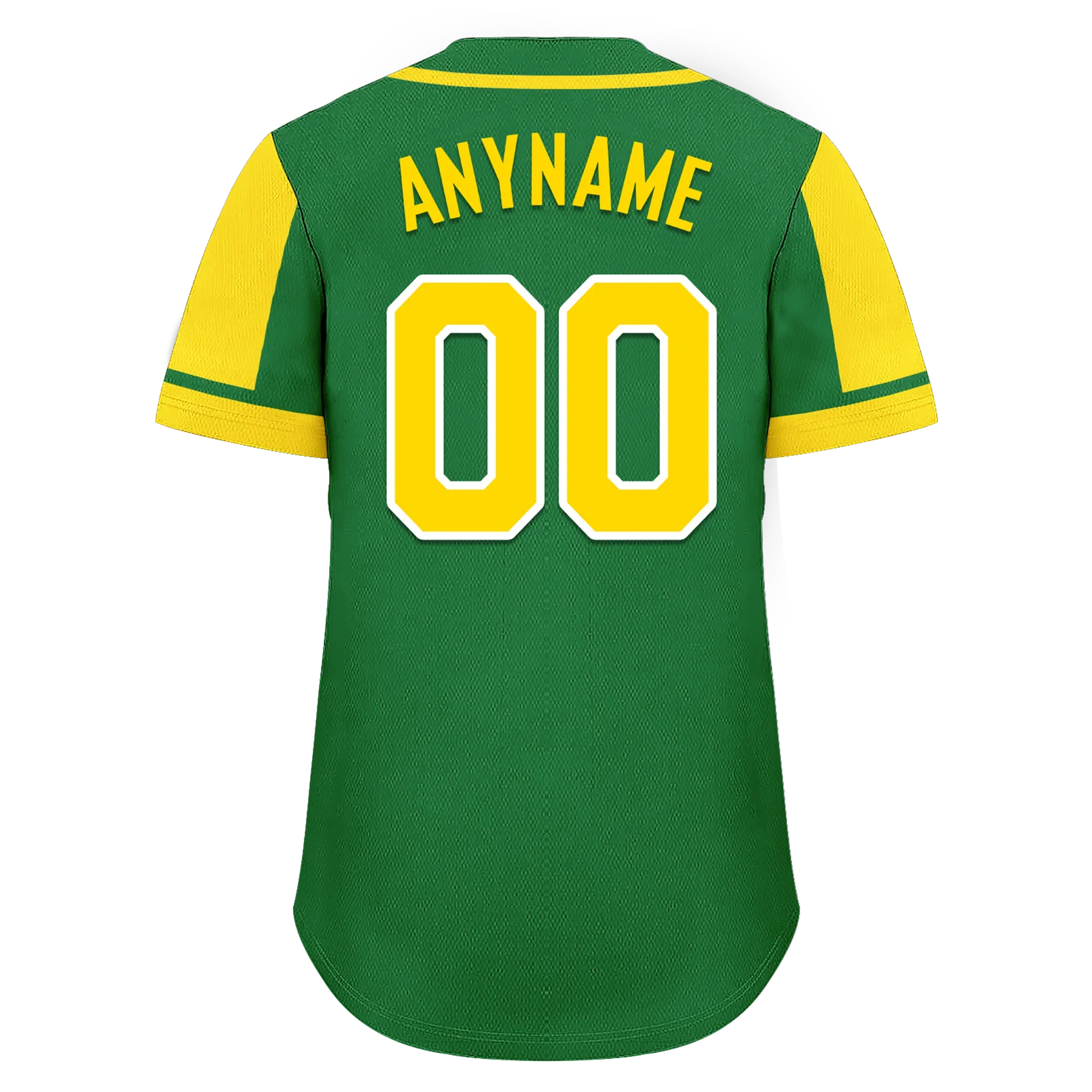 Custom Green Yellow Raglan Sleeves Personalized Authentic Baseball Jersey BSBJ01-D017191 - Coolcustomize