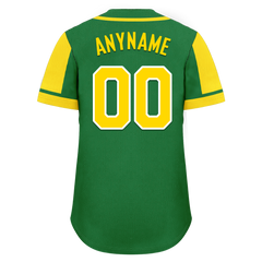 Custom Green Yellow Raglan Sleeves Personalized Authentic Baseball Jersey BSBJ01-D017191