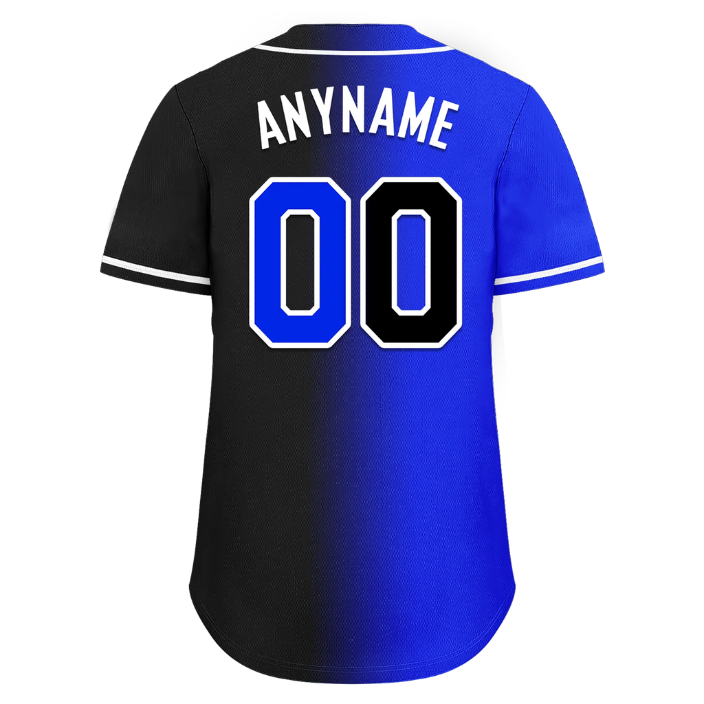 Custom Blue Black Gradient Fashion Personalized Authentic Baseball Jersey BSBJ01-D0a709e - Coolcustomize