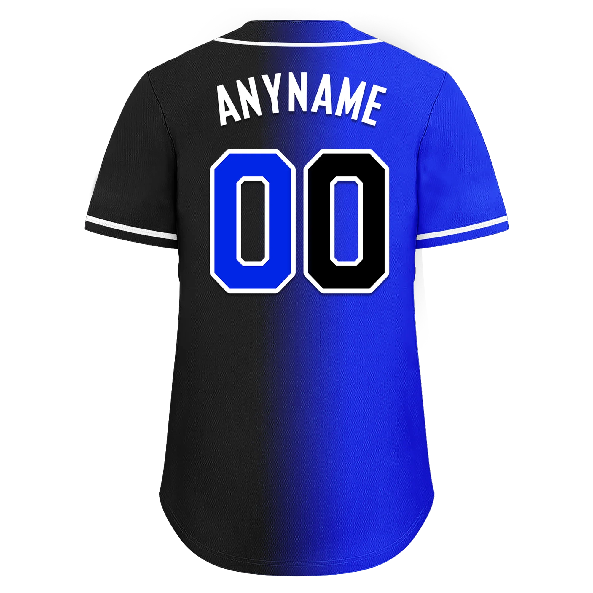 Custom Blue Black Gradient Fashion Personalized Authentic Baseball Jersey BSBJ01-D0a709e - Coolcustomize