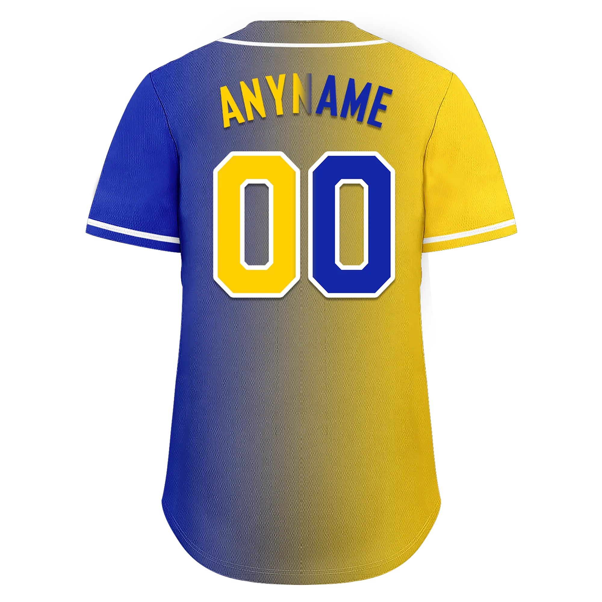 Custom Yellow Blue Gradient Fashion Personalized Authentic Baseball Jersey BSBJ01-D0a7098 - Coolcustomize