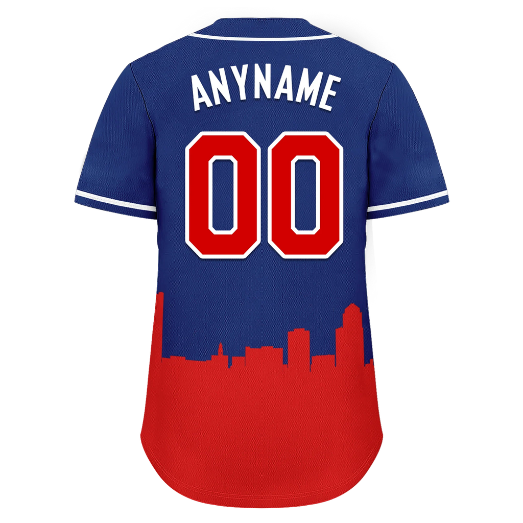 Custom Blue Red City Edition Personalized Authentic Baseball Jersey BSBJ01-D017136 - Coolcustomize