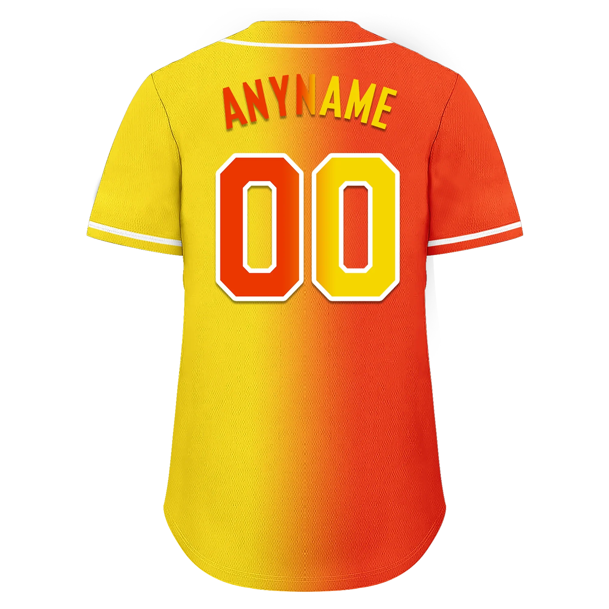 Custom Orange Yellow Gradient Fashion Personalized Authentic Baseball Jersey BSBJ01-D0a707e - Coolcustomize