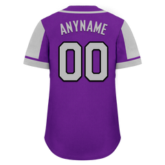 Custom Purple Gray Raglan Sleeves Personalized Authentic Baseball Jersey BSBJ01-D017173