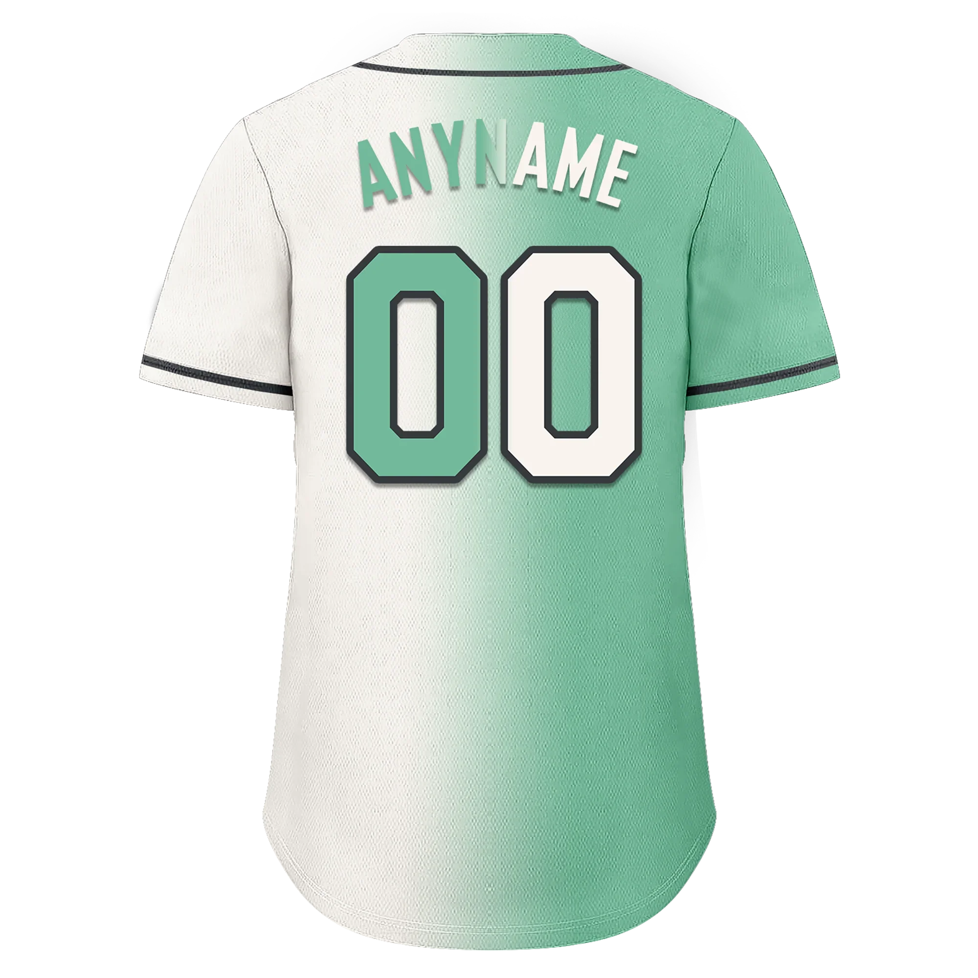 Custom Green White Gradient Fashion Personalized Authentic Baseball Jersey BSBJ01-D0a708a - Coolcustomize
