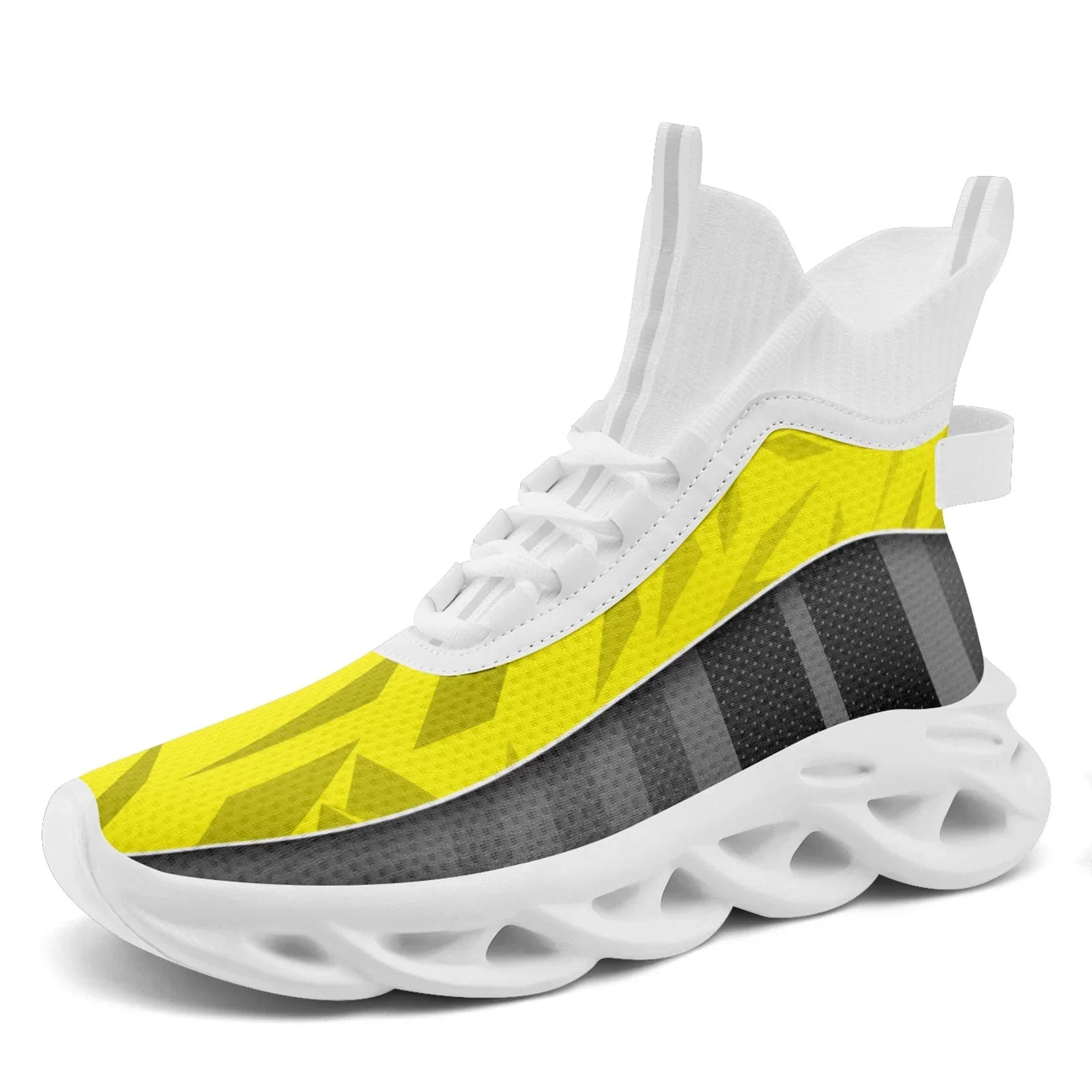 Custom Gray Yellow Maxsoul Shoes Personalized Sneaker FN029A-D020158-9 - Coolcustomize