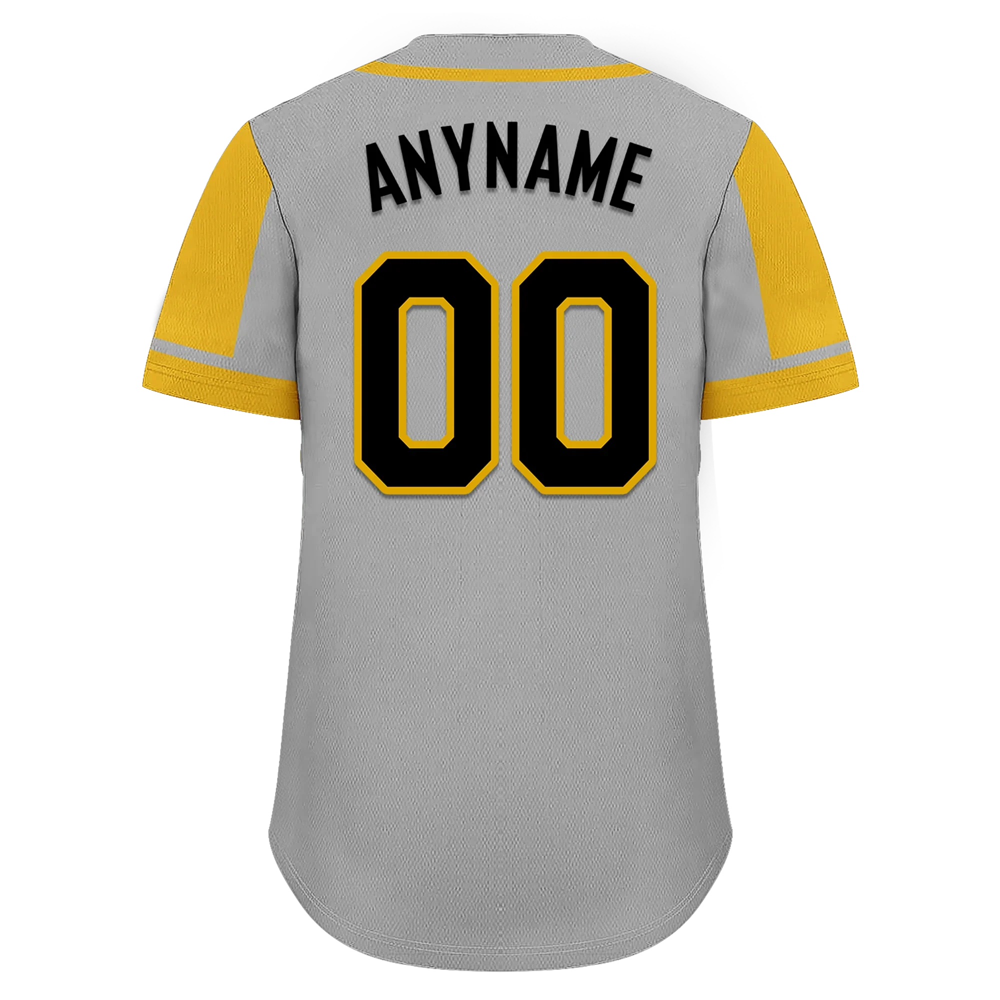 Custom Gray Yellow Raglan Sleeves Personalized Authentic Baseball Jersey BSBJ01-D017188 - Coolcustomize