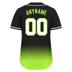 Custom Black Green Fade Fashion Personalized Authentic Baseball Jersey BSBJ01-D0a70e7