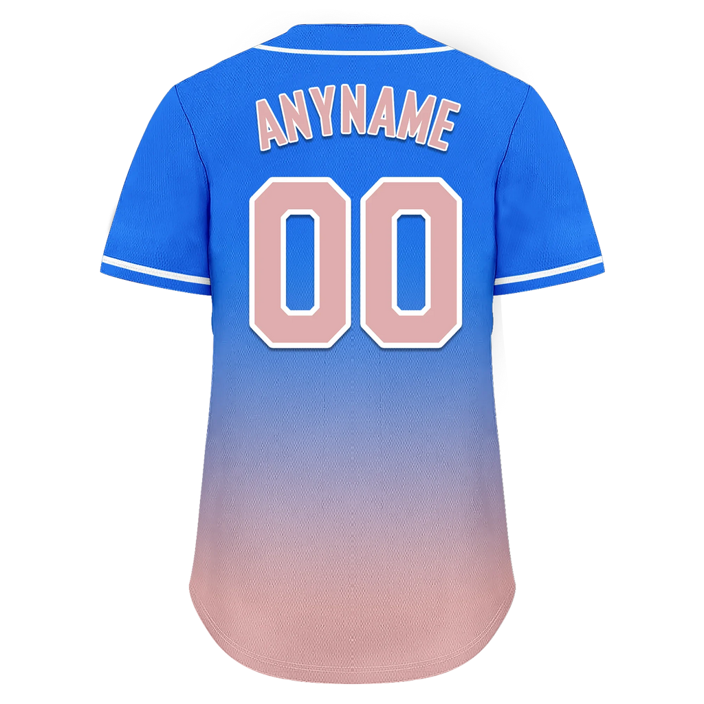 Custom Blue Pink Fade Fashion Personalized Authentic Baseball Jersey BSBJ01-D0a70e0 - Coolcustomize