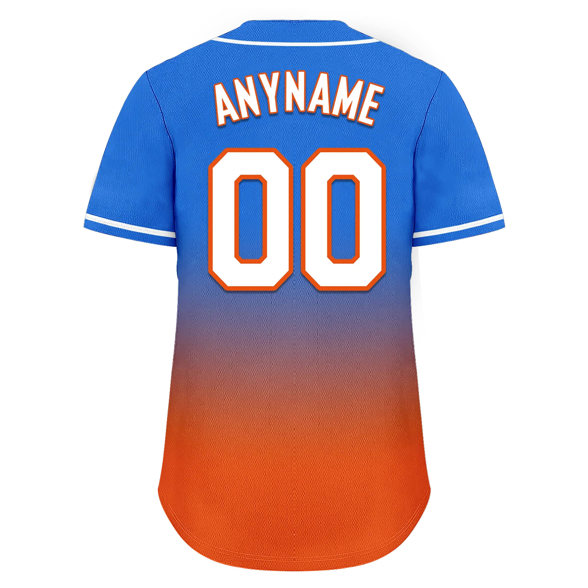 Custom Blue Orange Fade Fashion Personalized Authentic Baseball Jersey BSBJ01-D0a70b7 - Coolcustomize