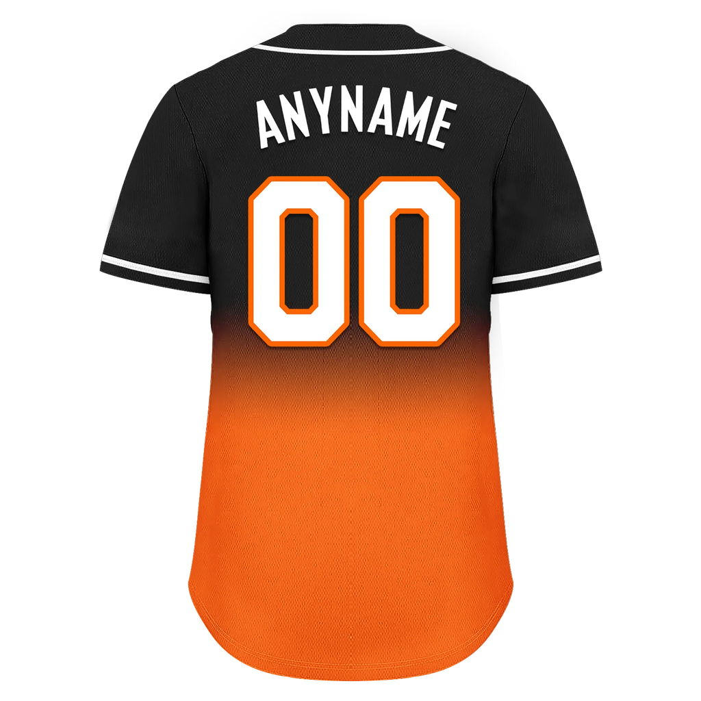 Custom Black Orange Fade Fashion Personalized Authentic Baseball Jersey BSBJ01-D0a70ce - Coolcustomize