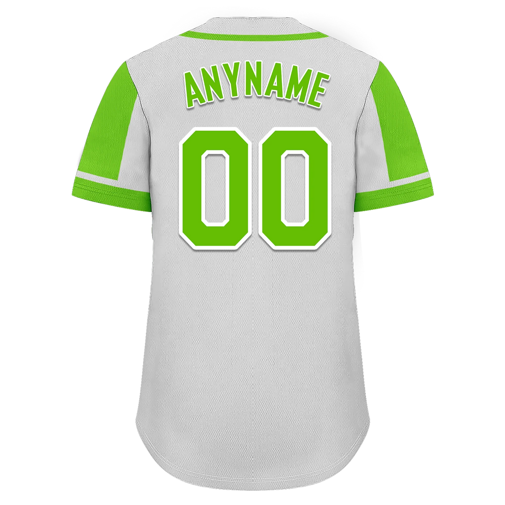 Custom Gray Green Raglan Sleeves Personalized Authentic Baseball Jersey BSBJ01-D017190 - Coolcustomize