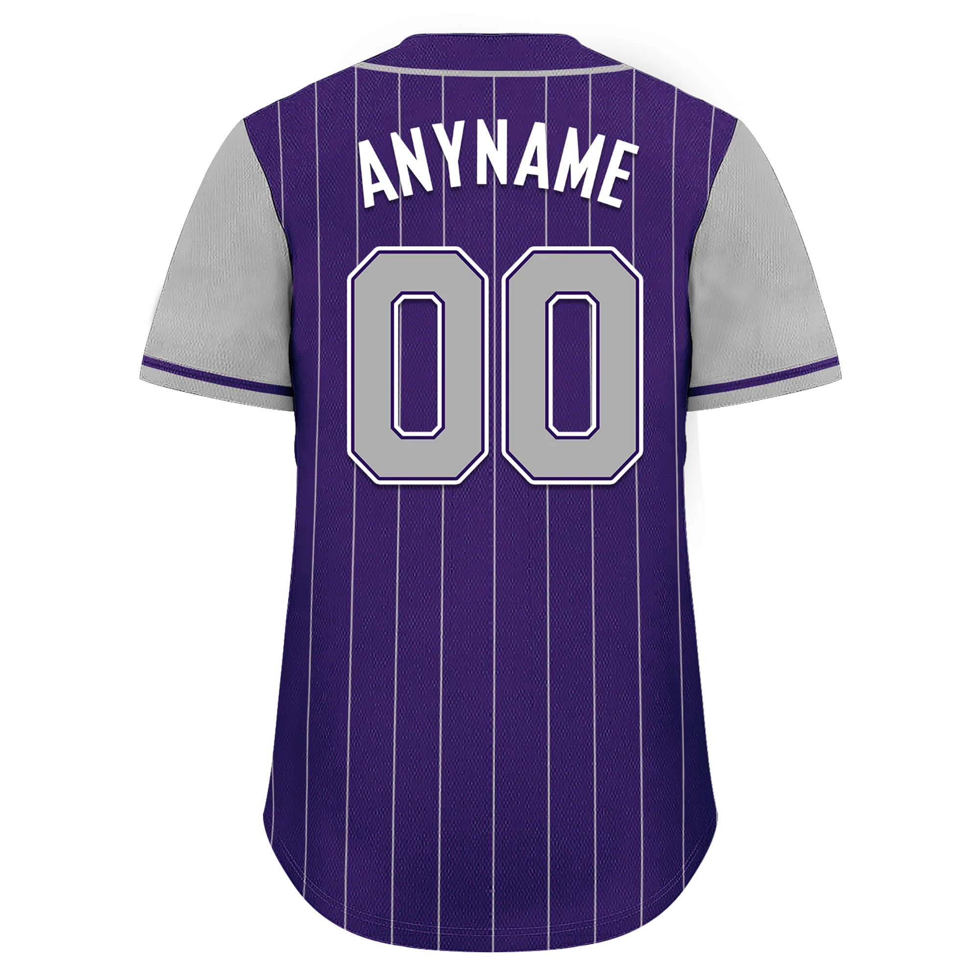 Custom Gray Purple Stripe Fashion Personalized Authentic Baseball Jersey BSBJ01-D017252 - Coolcustomize