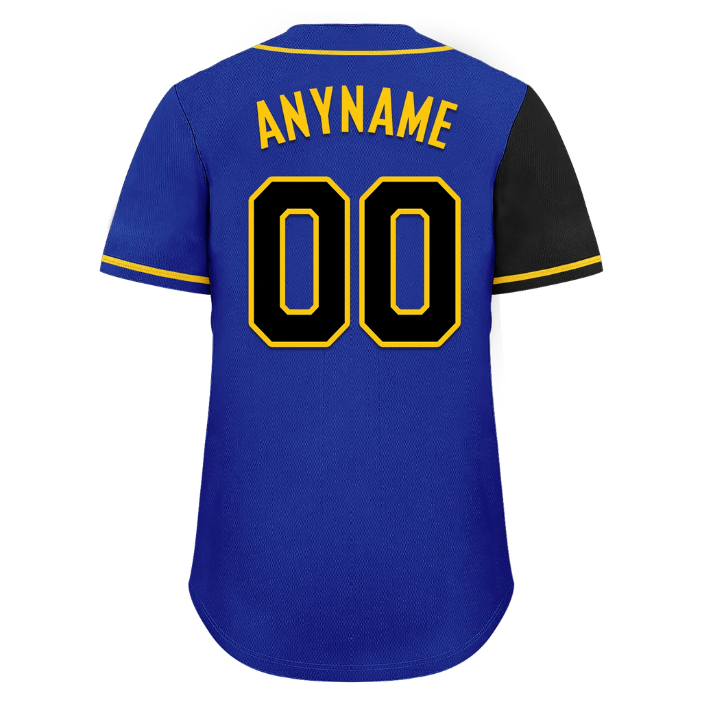 Custom Black Blue Skull Fashion Personalized Authentic Baseball Jersey BSBJ01-D017147 - Coolcustomize