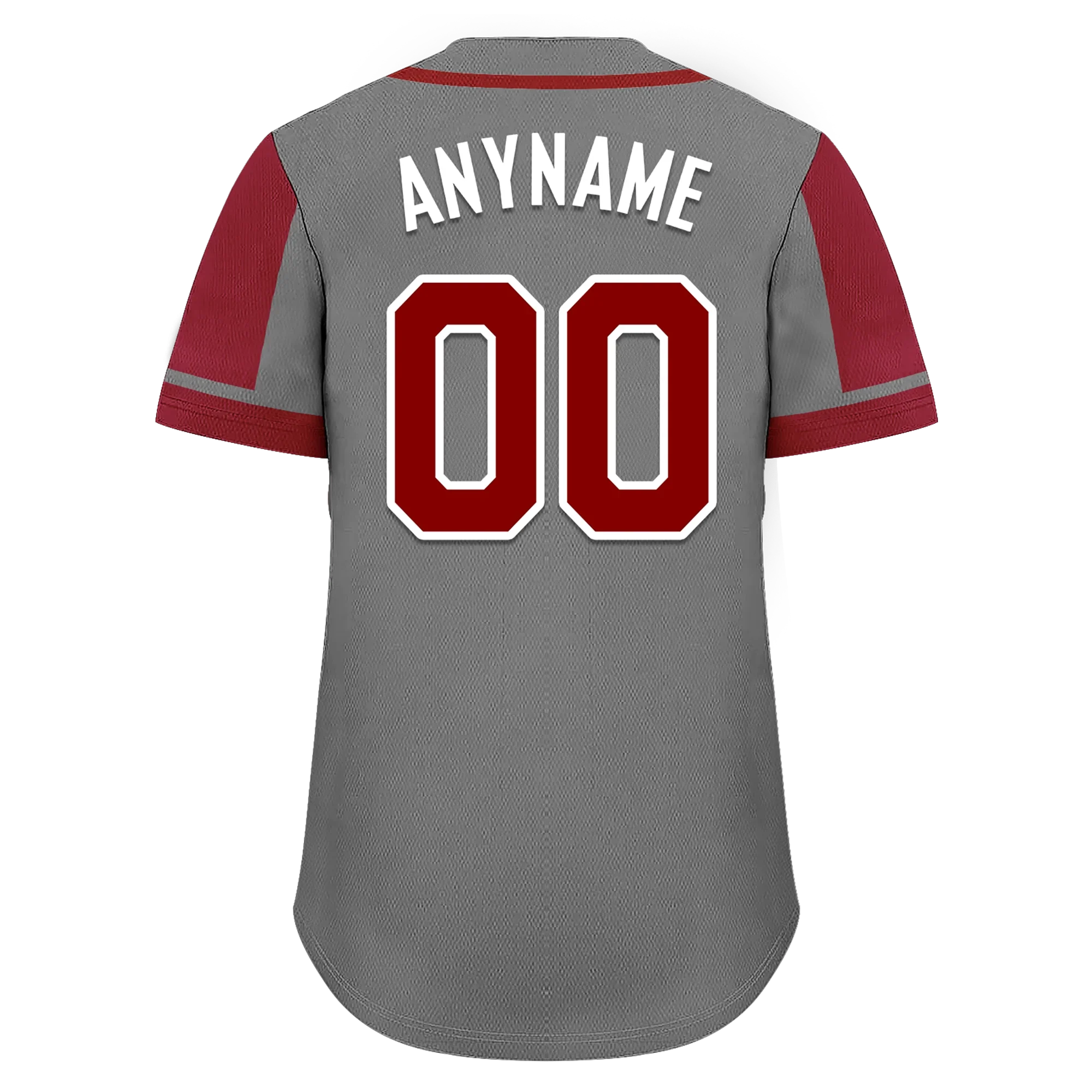 Custom Gray Red Raglan Sleeves Personalized Authentic Baseball Jersey BSBJ01-D017177 - Coolcustomize