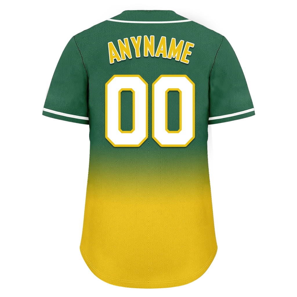 Custom Green Yellow Fade Fashion Personalized Authentic Baseball Jersey BSBJ01-D0a70ca - Coolcustomize