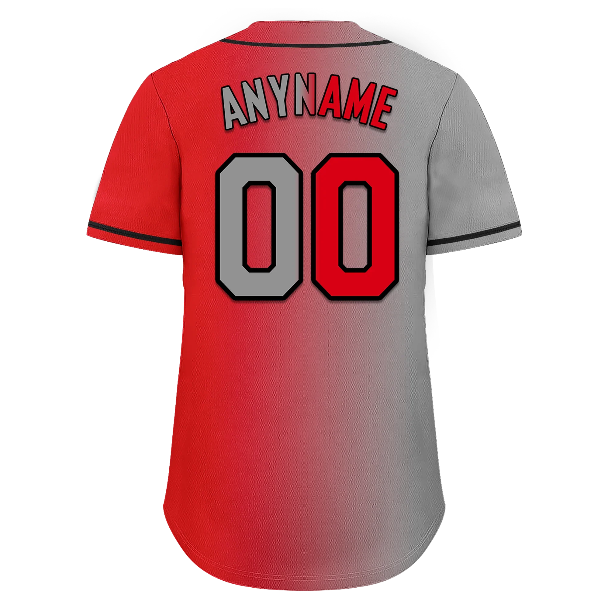 Custom Grey Red Gradient Fashion Personalized Authentic Baseball Jersey BSBJ01-D0a7aad - Coolcustomize