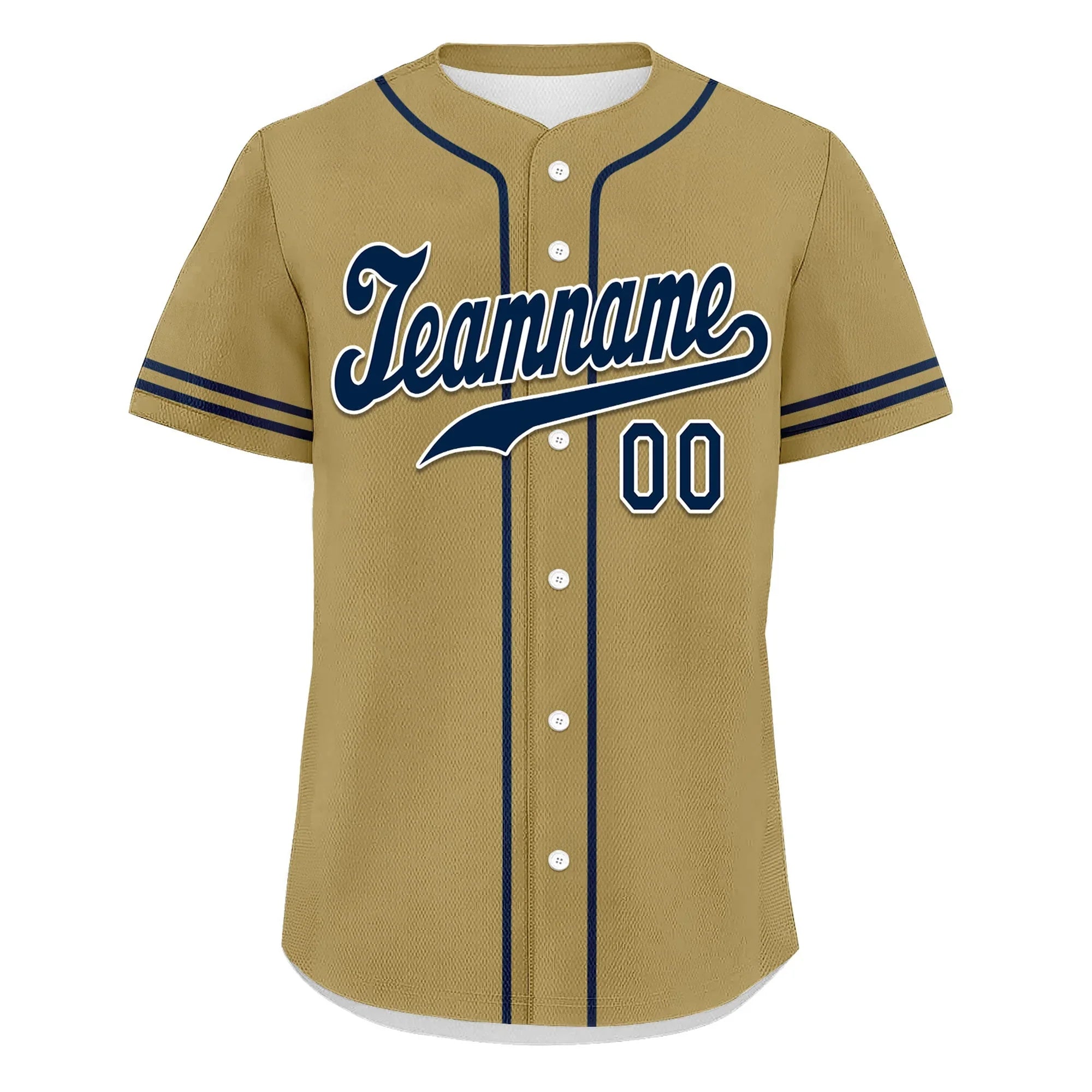 Custom Gold Classic Style Blue Personalized Authentic Baseball Jersey UN002-bd0b00d8-af - Coolcustomize
