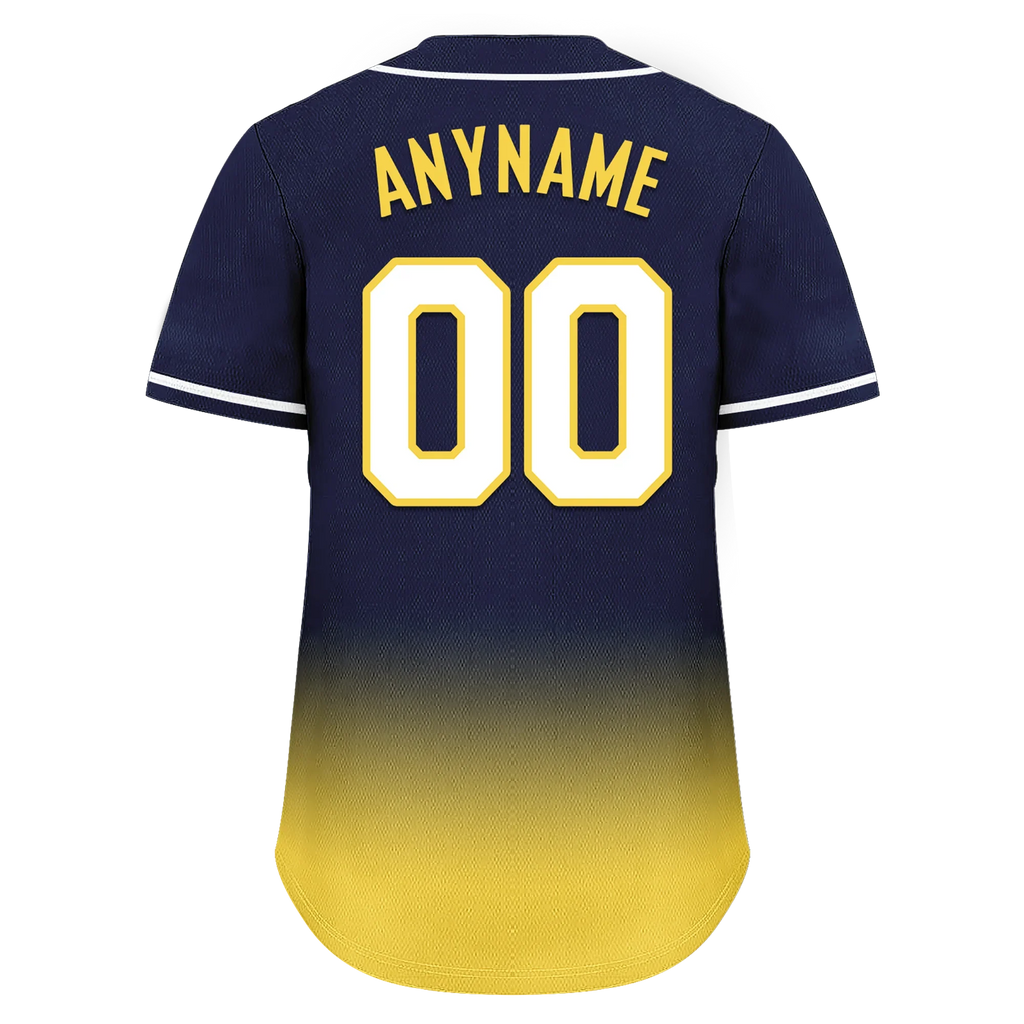 Custom Blue Yellow Fade Fashion Personalized Authentic Baseball Jersey BSBJ01-D0a70e9 - Coolcustomize