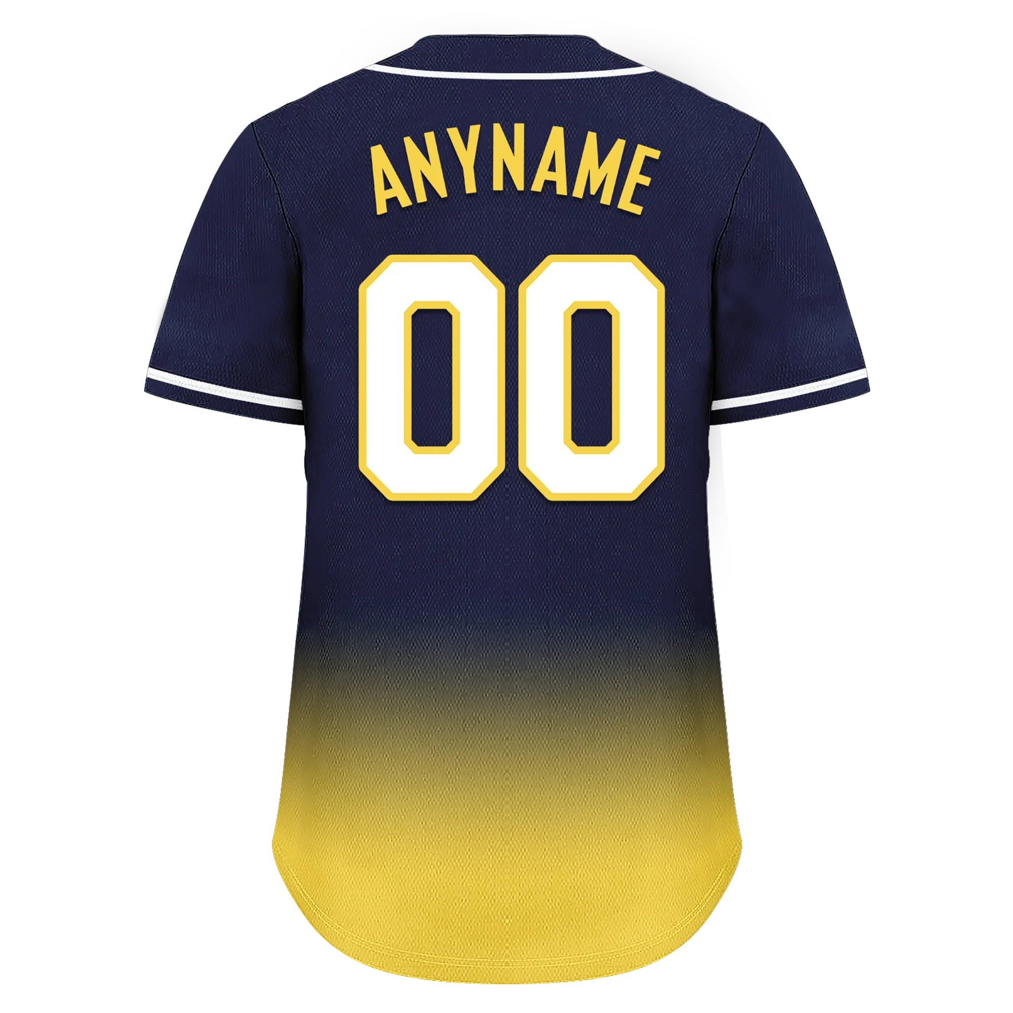 Custom Blue Yellow Fade Fashion Personalized Authentic Baseball Jersey BSBJ01-D0a70e9 - Coolcustomize