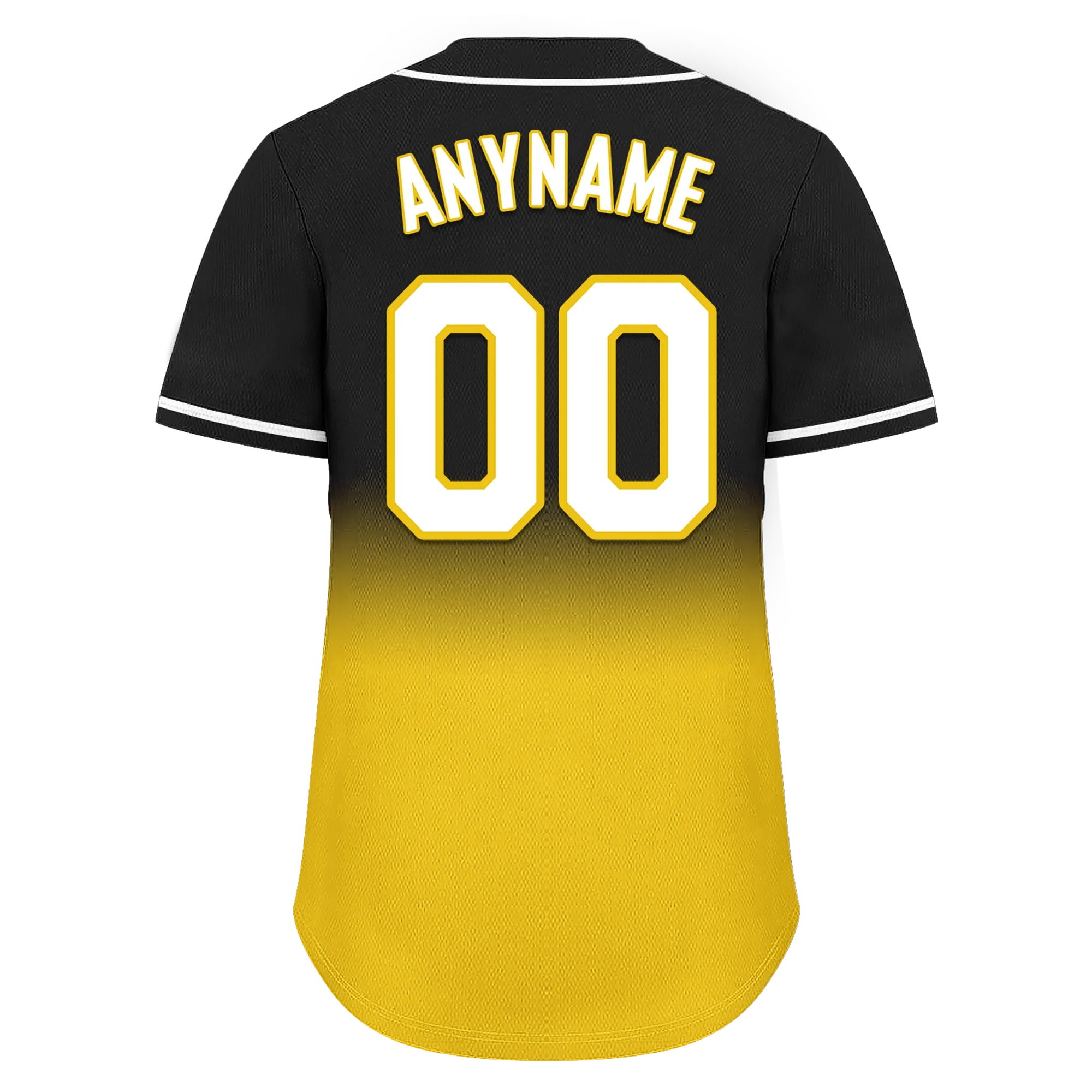 Custom Black Yellow Fade Fashion Personalized Authentic Baseball Jersey BSBJ01-D0a70cc - Coolcustomize