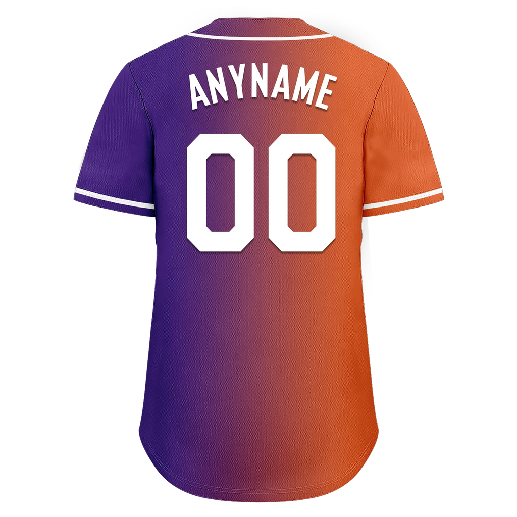 Custom Orange Purple Gradient Fashion Personalized Authentic Baseball Jersey BSBJ01-D0a7a08 - Coolcustomize