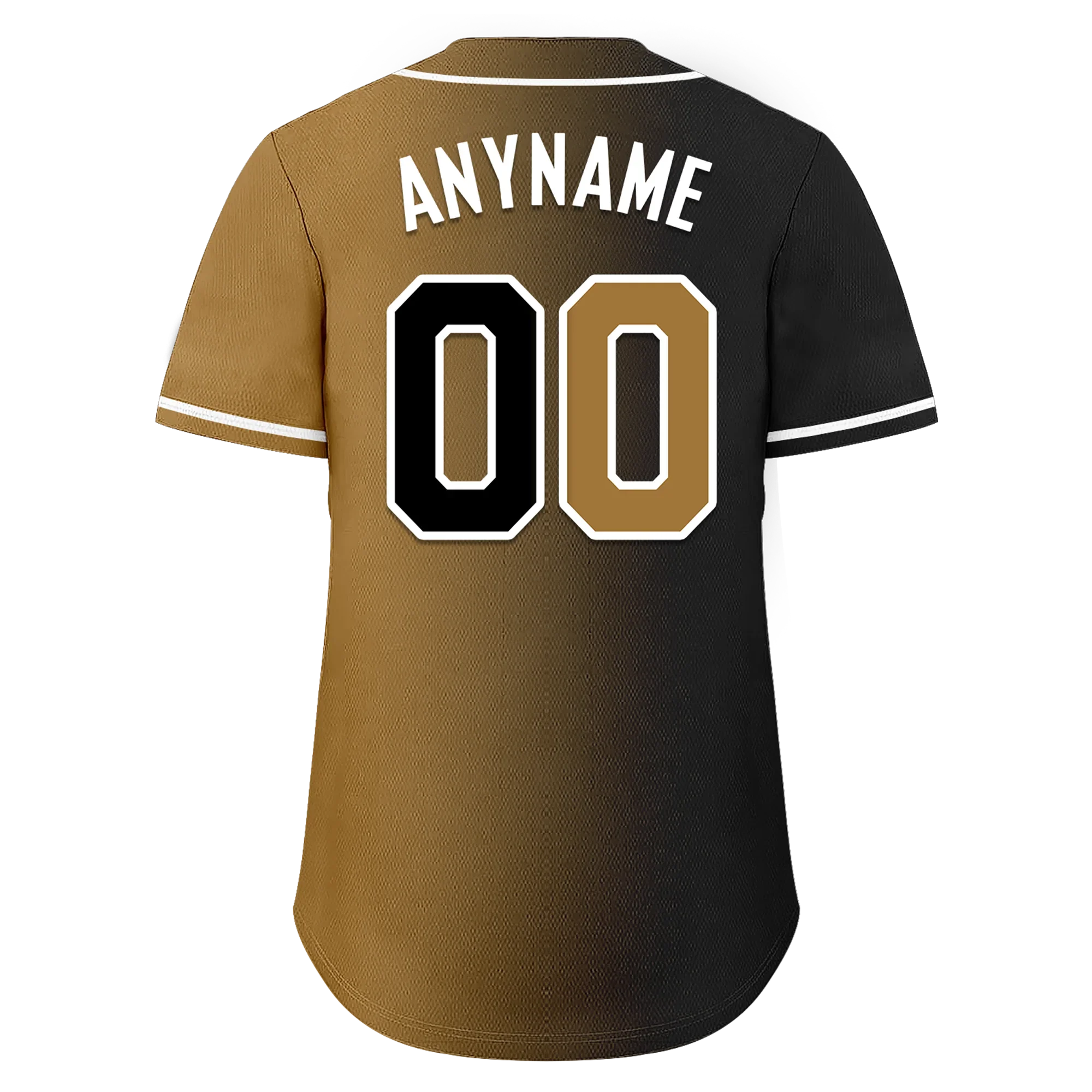 Custom Black Gold Gradient Fashion Personalized Authentic Baseball Jersey BSBJ01-D0a7a0d - Coolcustomize