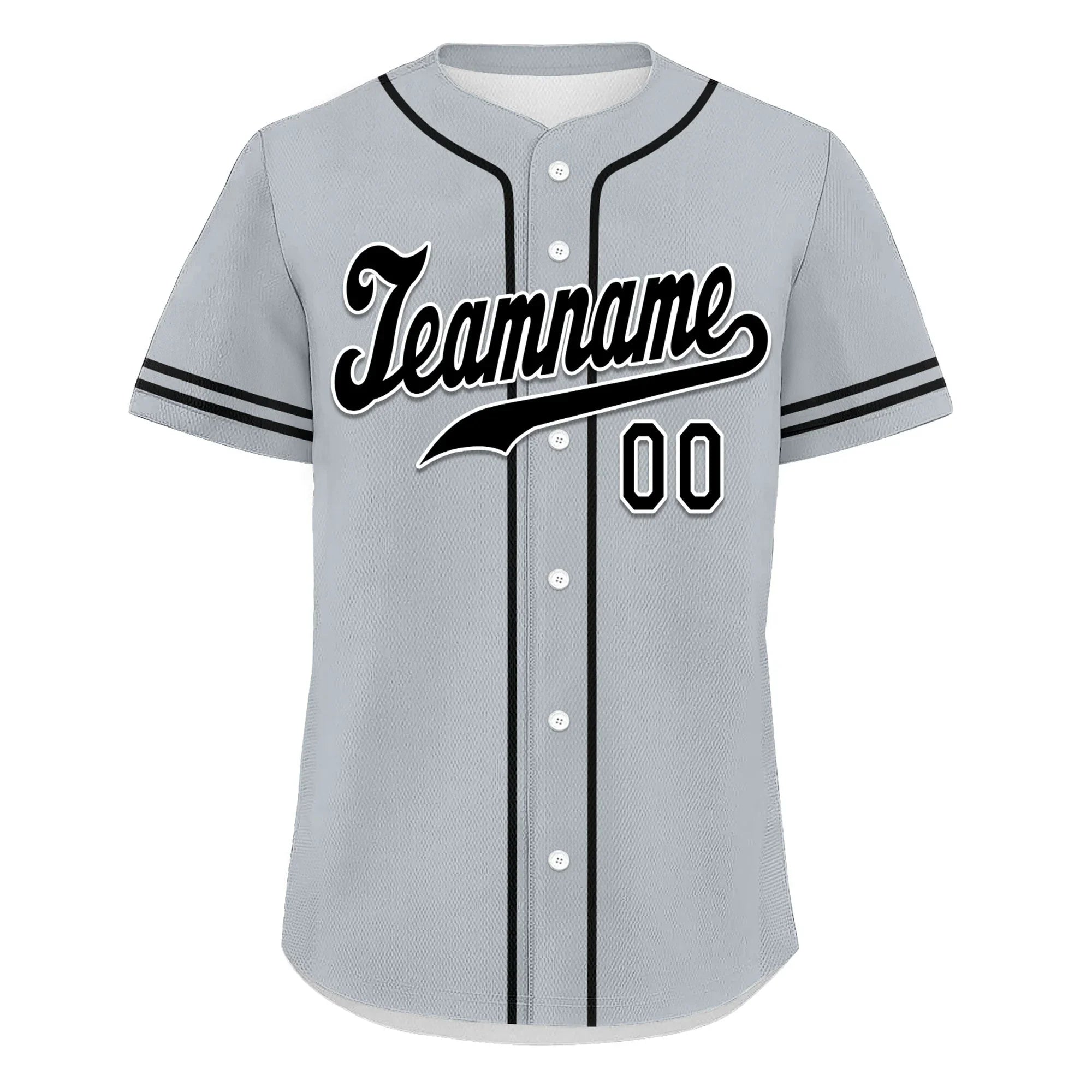 Custom Grey Classic Style Black Personalized Authentic Baseball Jersey UN002-bd0b00d8-d - Coolcustomize