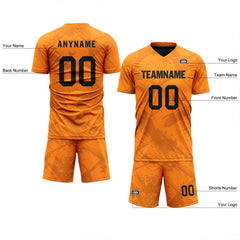 Custom Orange Soccer Sets Jersey Personalized SCJ101-D28013