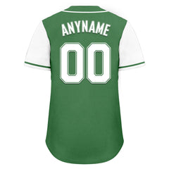 Custom Green White Raglan Sleeves Personalized Authentic Baseball Jersey BSBJ01-D020200-10