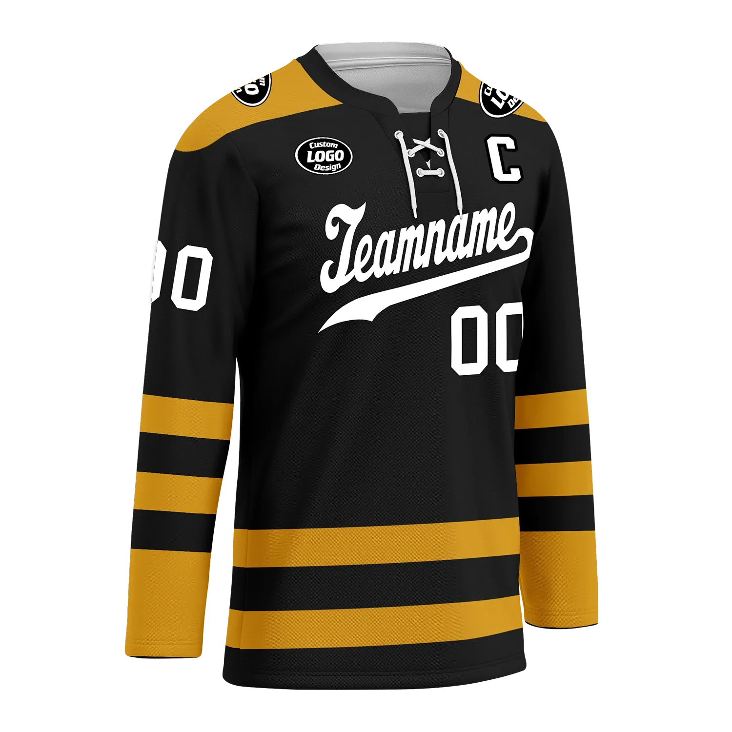Custom Black Yellow Personalized Hockey Jersey HCKJ01-D0a70ee - Coolcustomize