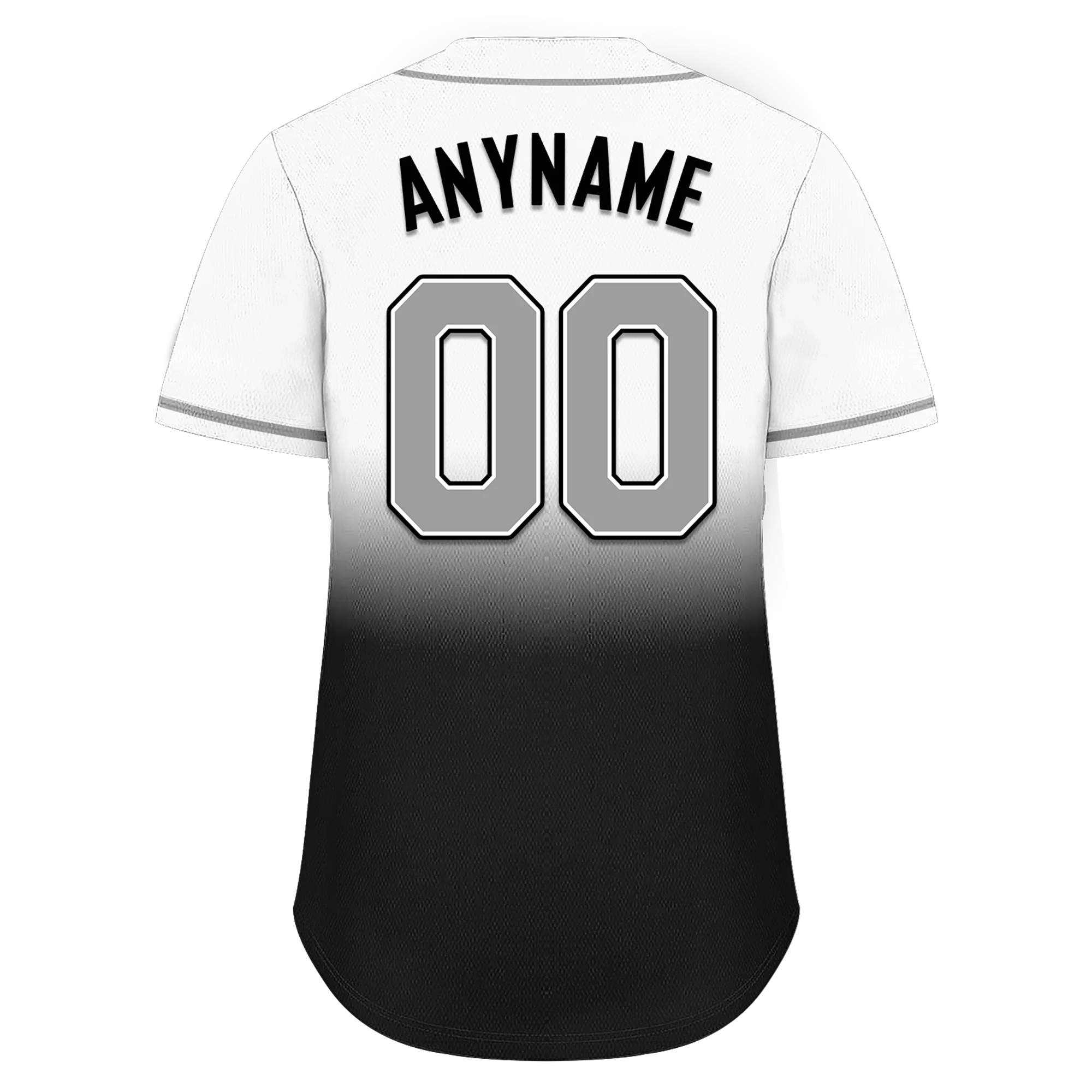 Custom Grey Black Fade Fashion Personalized Authentic Baseball Jersey BSBJ01-D0a70ee - Coolcustomize
