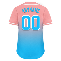 Custom Pink Blue Fade Fashion Personalized Authentic Baseball Jersey BSBJ01-D0a70f8