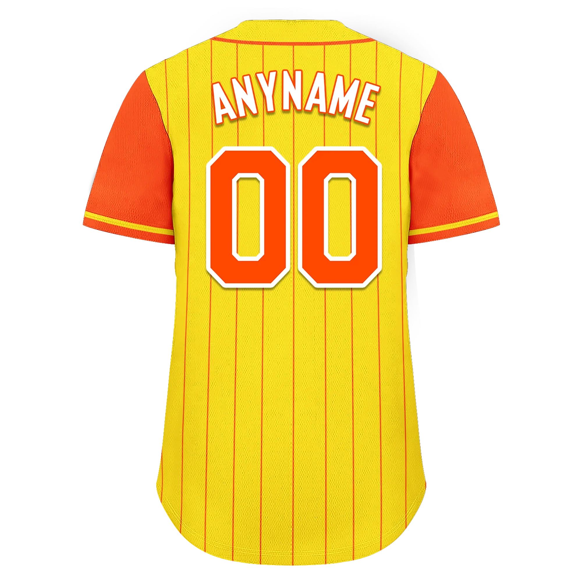 Custom Gold Orange Stripe Fashion Personalized Authentic Baseball Jersey BSBJ01-D017251 - Coolcustomize