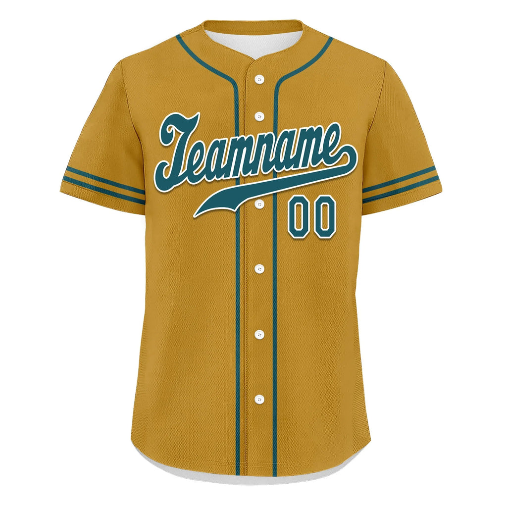 Custom Yellow Classic Style Green Personalized Authentic Baseball Jersey UN002-bd0b00d8-b - Coolcustomize