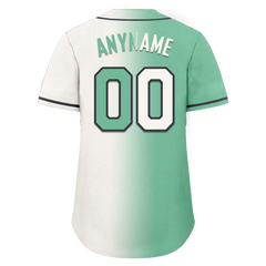 Custom Green White Gradient Fashion Personalized Authentic Baseball Jersey BSBJ01-D0a708a