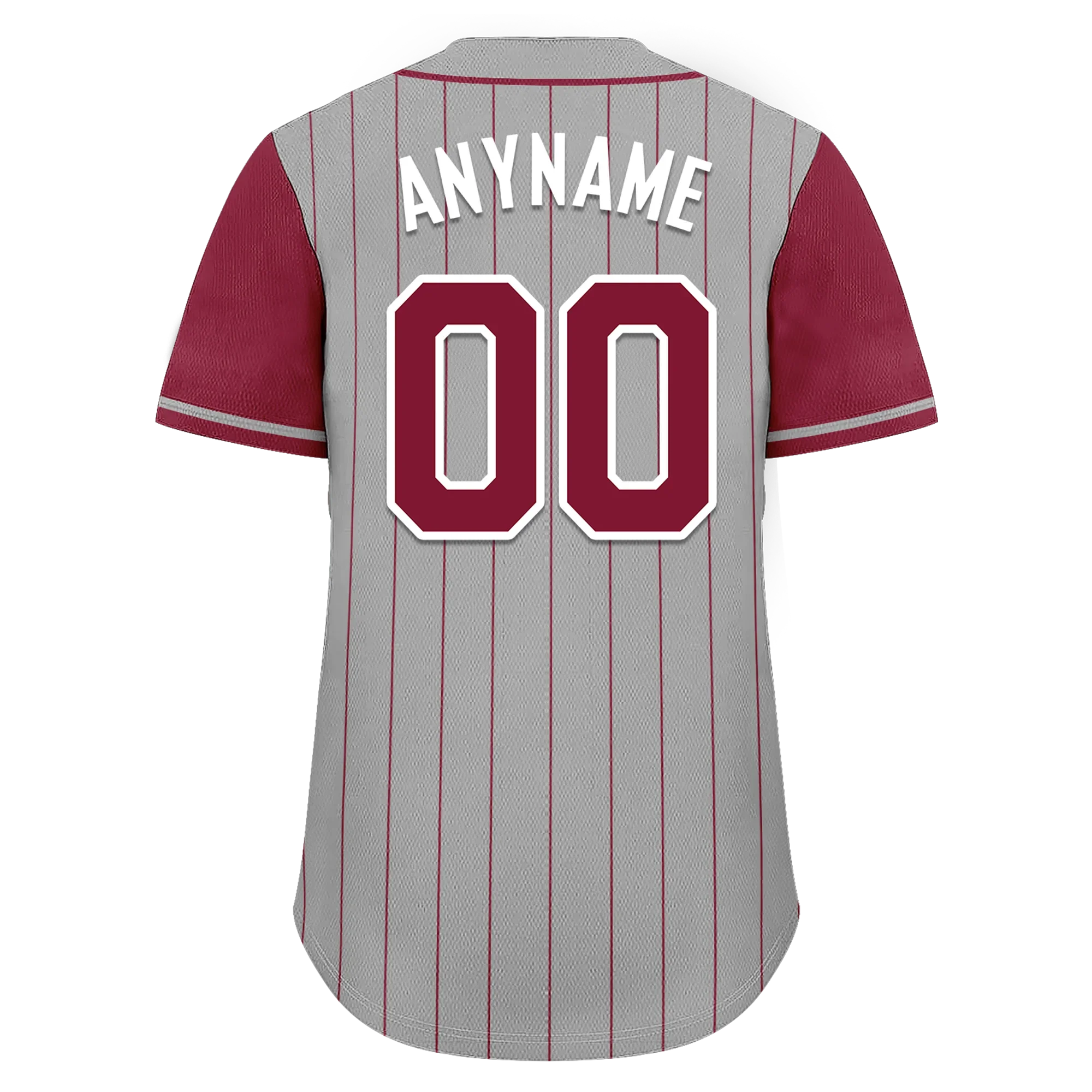 Custom Gray Red Stripe Fashion Personalized Authentic Baseball Jersey BSBJ01-D017260 - Coolcustomize