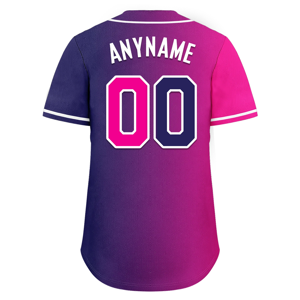 Custom Pink Blue Gradient Fashion Personalized Authentic Baseball Jersey BSBJ01-D0a7aab - Coolcustomize