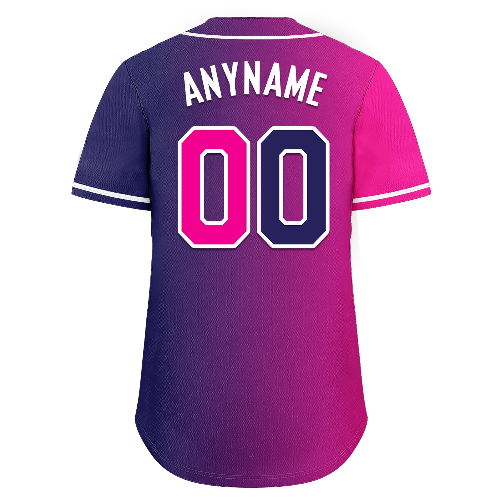 Custom Pink Blue Gradient Fashion Personalized Authentic Baseball Jersey BSBJ01-D0a7aab - Coolcustomize