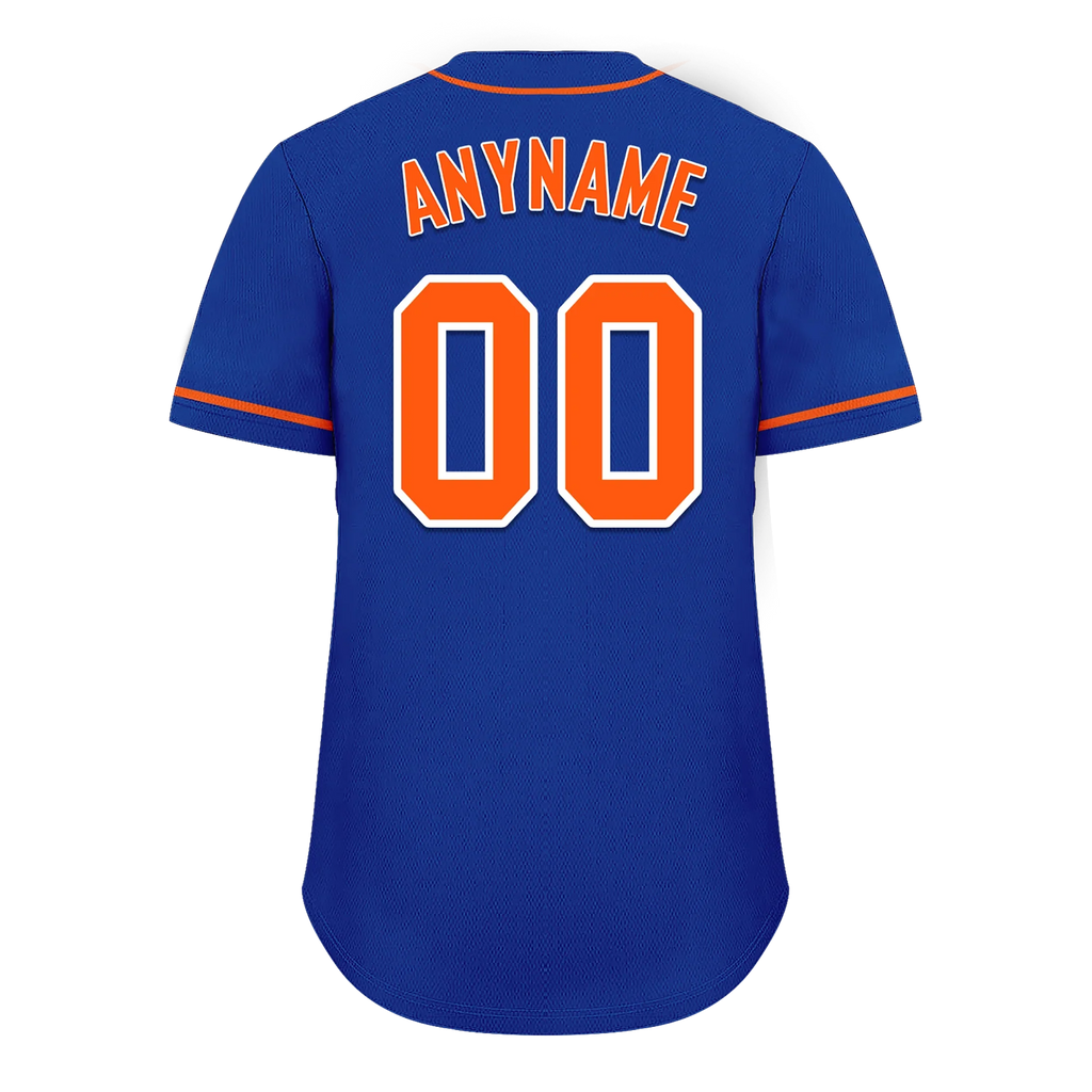 Custom Blue Classic Style Orange Personalized Authentic Baseball Jersey BSBJ01-bd0fa08 - Coolcustomize