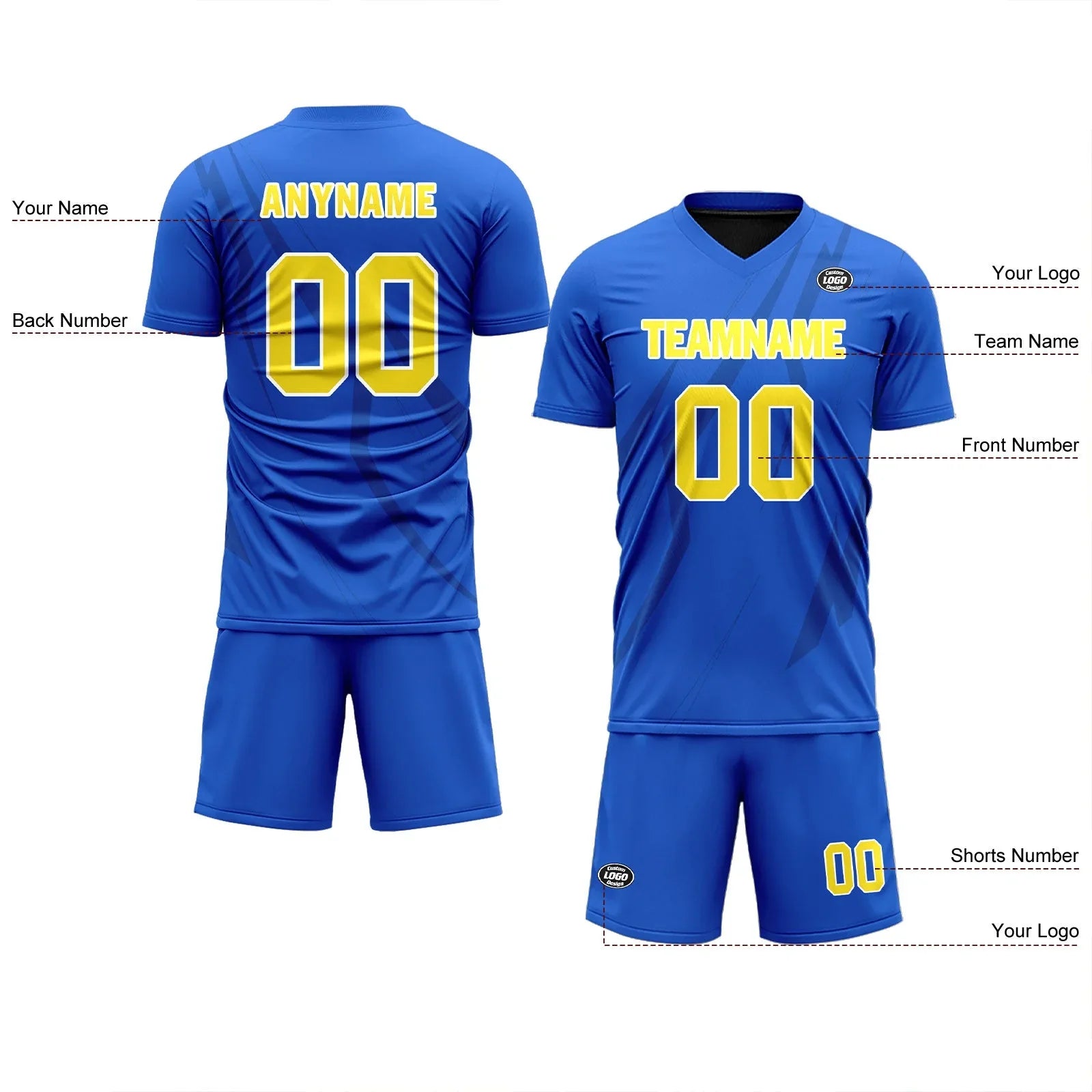 Custom Blue Soccer Sets Jersey Personalized SCJ101-D28048 - Coolcustomize