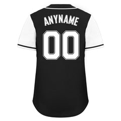 Custom Black White Raglan Sleeves Personalized Authentic Baseball Jersey BSBJ01-D020200-20