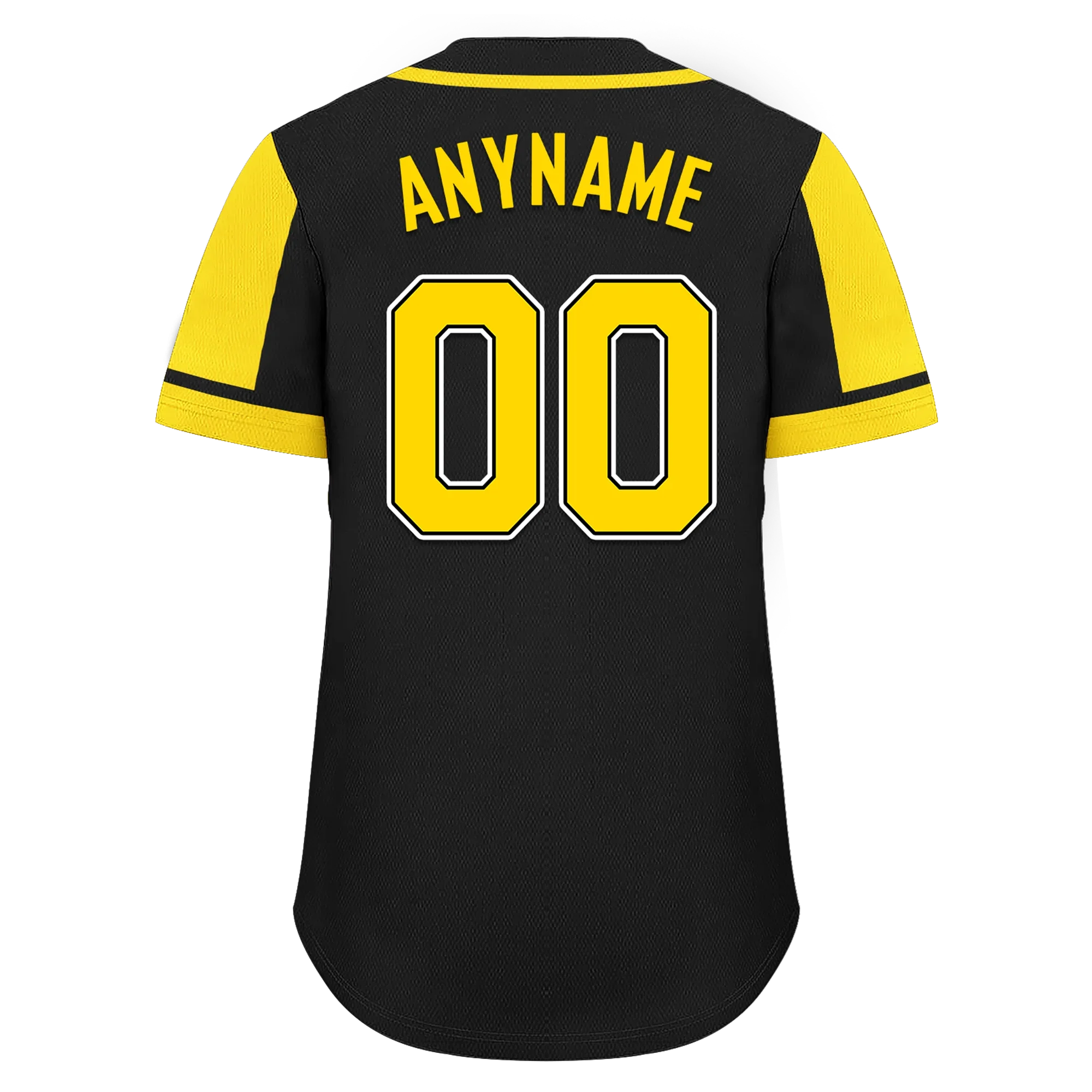 Custom Black Yellow Raglan Sleeves Personalized Authentic Baseball Jersey BSBJ01-D017171 - Coolcustomize