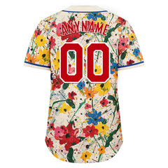 Custom Graffiti Pattern Abstract Floral Patterns Personalized Authentic Baseball Jersey BSBJ01-D020171-5