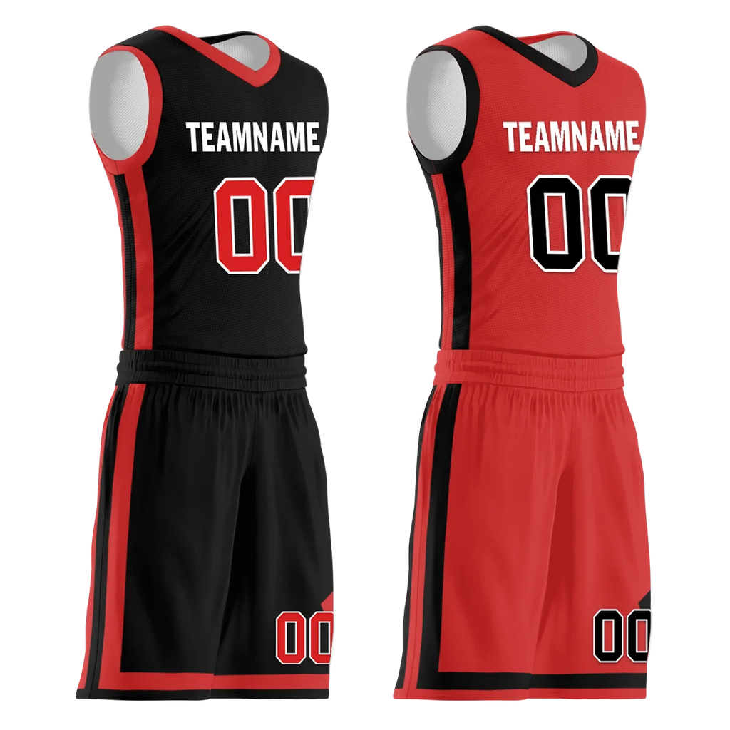 Custom Black White Classic Style Reversible Basketball Uniform Personalized Ordinary BBJR-D017006 - Coolcustomize