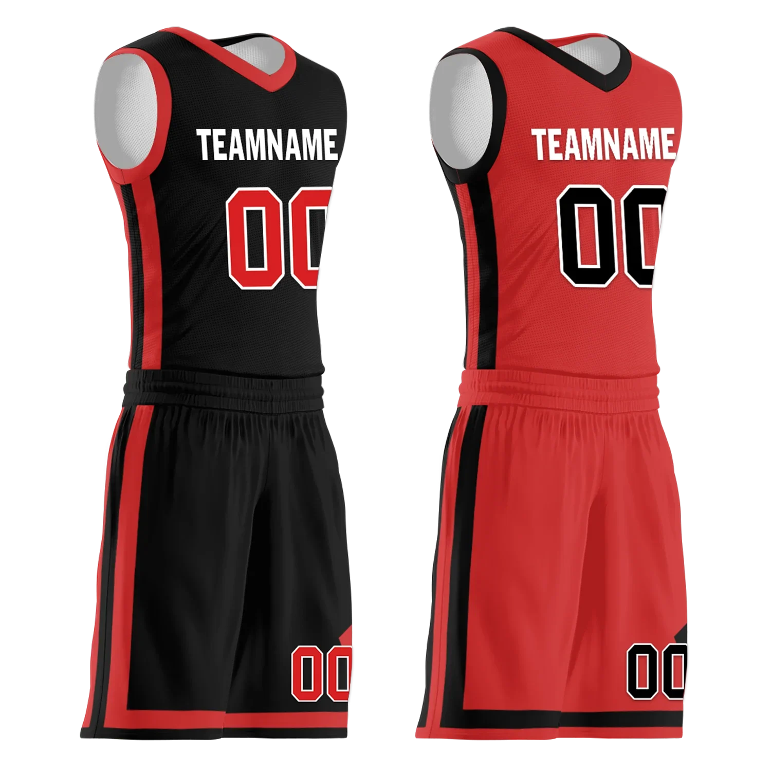 Custom Black White Classic Style Reversible Basketball Uniform Personalized Ordinary BBJR-D017006 - Coolcustomize