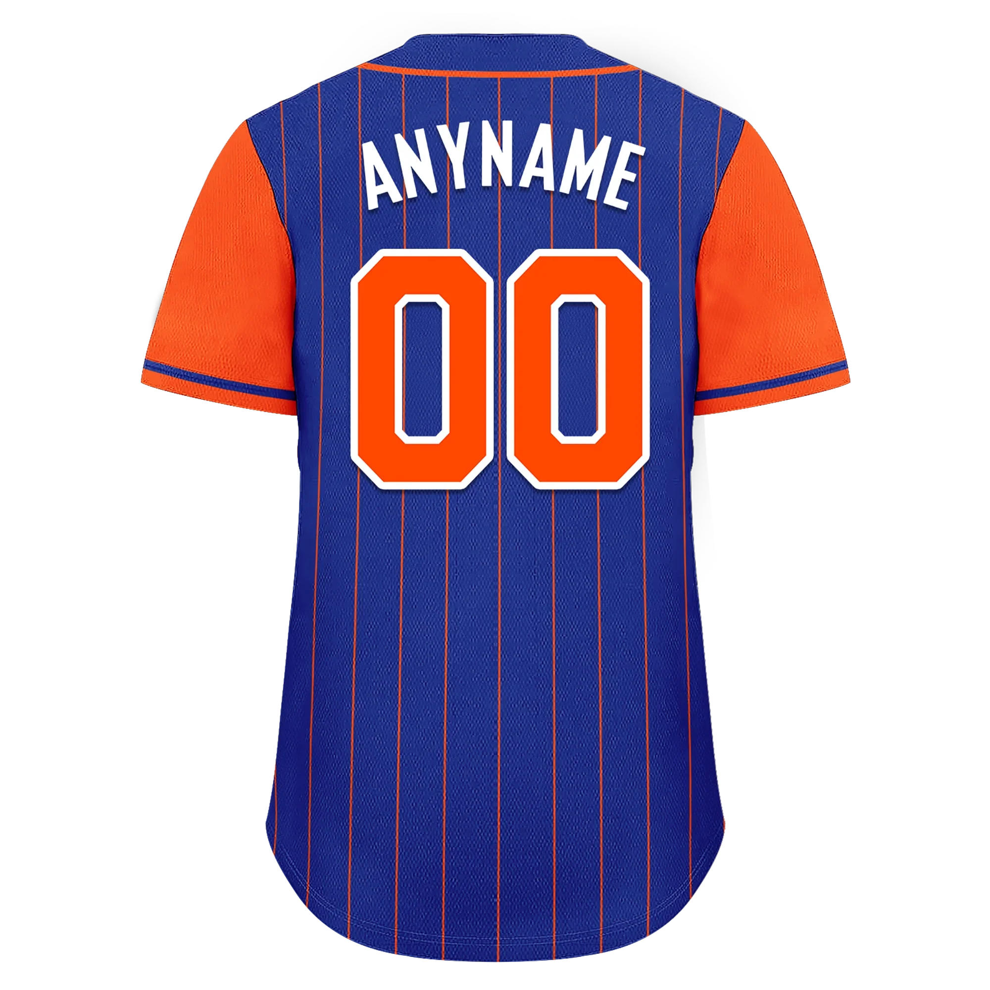 Custom Blue Orange Stripe Fashion Personalized Authentic Baseball Jersey BSBJ01-D017250 - Coolcustomize
